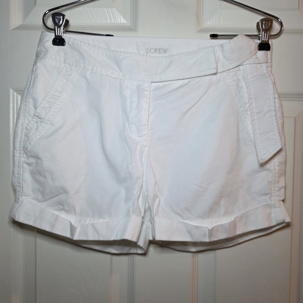 J Crew Women's White Shorts Size 2